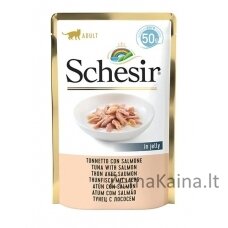 SCHESIR in jelly Tuna with salmon - šlapias kačių maistas - 50 g