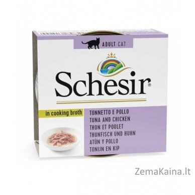 SCHESIR in cooking broth Tuna with chicken - šlapias kačių maistas - 70g