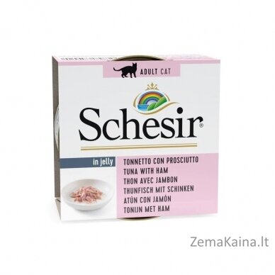 SCHESIR in jelly Tuna with ham  - šlapias kačių maistas - 85 g