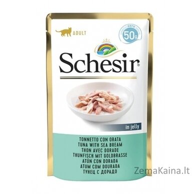 SCHESIR in jelly Tuna with sea bream - šlapias kačių maistas - 50 g