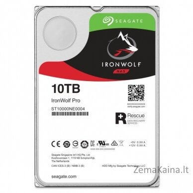 Seagate IronWolf Pro ST10000NT001 vidinis kietasis diskas 3.5" 10000 GB 3