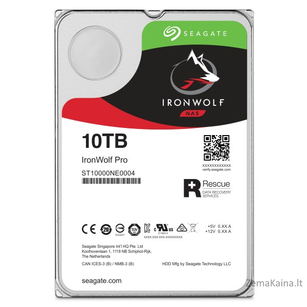 Seagate IronWolf Pro ST10000NT001 vidinis kietasis diskas 3.5" 10000 GB 3