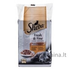 Sheba Fresh & Fine Mini Poultry Dishes in Sauce 6 x 50g