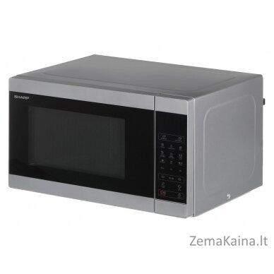 Sharp Home Appliances YC-MG81E-S mikrobangų krosnelė Stalviršis Mikrobangų krosnelė su kepsninės funkcija 28 L 900 W Juoda, Pilka