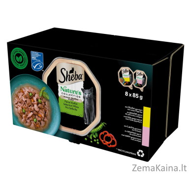 SHEBA Nature's Collection Mix - drėgno kačių ėdalo -  8x85g