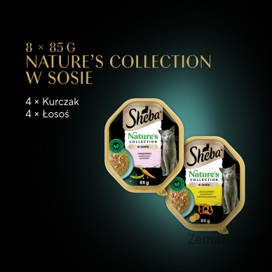 SHEBA Nature's Collection Mix - drėgno kačių ėdalo -  8x85g 10