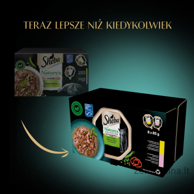 SHEBA Nature's Collection Mix - drėgno kačių ėdalo -  8x85g 2