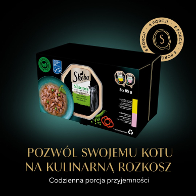 SHEBA Nature's Collection Mix - drėgno kačių ėdalo -  8x85g 11