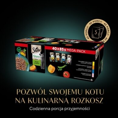 SHEBA Nature's mix smaków w sosie saszetki dla kota40x85g 3