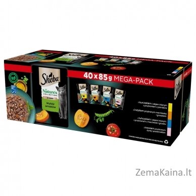 SHEBA Nature's mix smaków w sosie saszetki dla kota40x85g 1