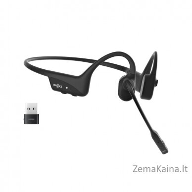 SHOKZ C110-AA-BK Ausinės be mikrofono ir ausinės su mikrofonu Laisvų rankų įranga Bevielis Ausinės su kabliukais Biuras / skambučių centras USB A tipo Bluetooth Juoda