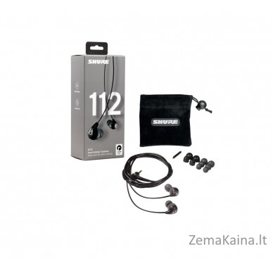 Shure SE112-GR Ausinės Vielinis Įkišamos į ausį Skambučiai / muzika Juoda, Pilka 1