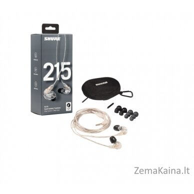 Shure SE215 Pro Laisvų rankų įranga Vielinis Įkišamos į ausį Scena / studija Permatomas 2