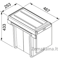 Šiukšliadėžė FRANKE Cube 30, 134.0039.554