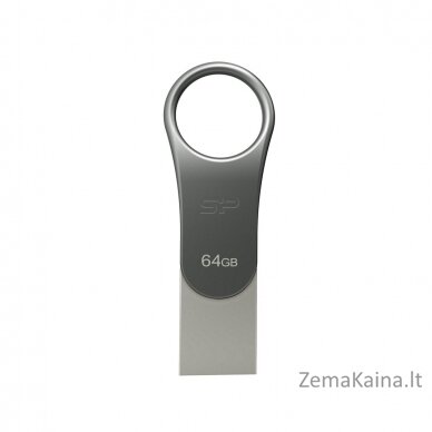 Silicon Power Mobile C80 USB flash drive 64 GB USB Type-A / USB Type-C 3.0 (3.1 Gen 1) Titanium 2