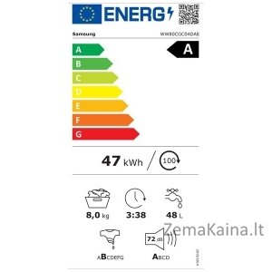 Skalbimo mašina Samsung WW80CGC04DAELE 3