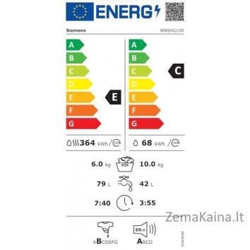 Skalbimo mašina su džiovinimo funkcija Siemens WN54G1X0 2