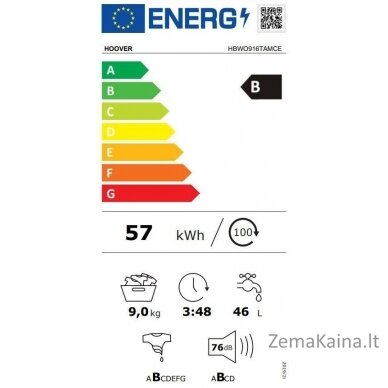 Skalbimo mašina Hoover HBWO 916TAMCE-S 2