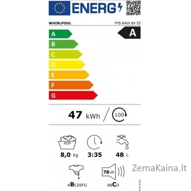 Skalbimo mašina Whirlpool FFB 8469 BV EE 1