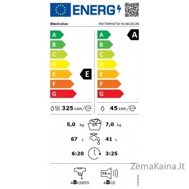 Skalbyklė-Džiovyklė ELECTROLUX EW7WP447W 2