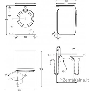 Skalbyklė ELECTROLUX EW7F348AW 1