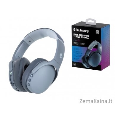 Skullcandy Crusher Evo Ausinės Vielinis ir Bevielis Su lankeliu Skambučiai / muzika C tipo USB Bluetooth Pilka