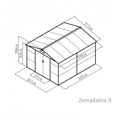 Sodo namelis G21 GAH 884 -277 x 319 cm, antracitas 63900693 5