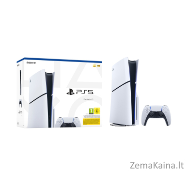 Sony PlayStation 5 Slim Digital 1,02 TB „Wi-Fi“ Juoda, Balta