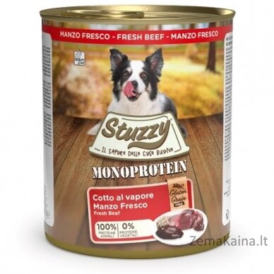 STUZZY Monoprotein Beef - šlapias šunų maistas - 800g