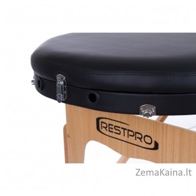 Sulankstomas masažo stalas Restpro Vip Oval 3/Black + DOVANA buteliukas aliejui 6