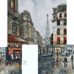 Tapymas pagal skaičius Day in Paris 40x50 cm D012