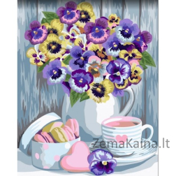 Tapymas pagal skaičius Violets 40x50 cm B134