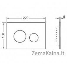 TECEloop dviguba plokštelė 9240925 juoda matinė