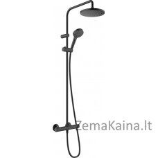 Termostatinė dušo sistema Hansgrohe Vernis Blend 200, 1jet Showerpipe, juoda matinė, 26276670