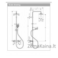 Termostatinė dušo sistema Hansgrohe Vernis Shape 230 1 Jet 26286670, juoda matinė