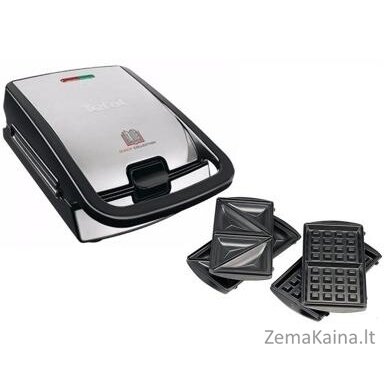 Tefal  SW 852 D sumuštinių ir vaflių keptuvas  700 W Black,Stainless steel