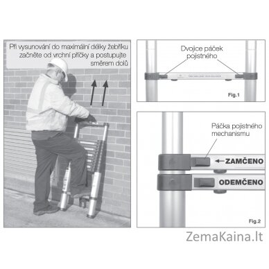 Teleskopinės kopečios  G21 6390452 G21 GA-TZ12-3,8M 5