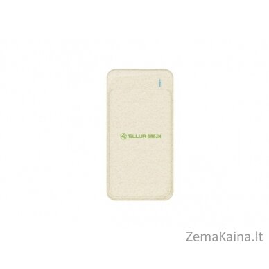 Tellur PD103 Green Power Bank 10000mAh, 2xQC3.0 + PD 18W cream 2