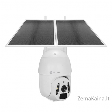 Tellur Smart WiFi Solar Camera P&T 3MP, 2K UltraHD, PIR, 20W solar panel, white 1