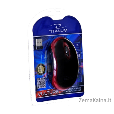 Titanum TM116E Wireless 3D mouse 2.4GHZ Black / Red 1