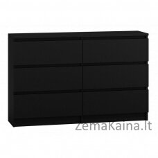 Topeshop M6 120 CZERŃ chest of drawers