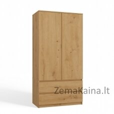 Topeshop SZAFA MALWA ART bedroom wardrobe/closet 5 shelves 2 door(s) Oak