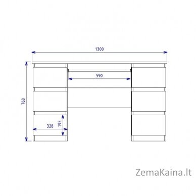 Topeshop KUBA SONOMA kompiuterio stalas Ąžuolo spalva 3