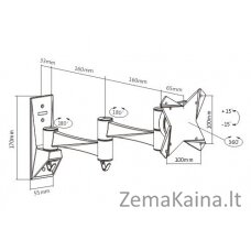 TV laikiklis Standart LDA01-112, 13 - 27