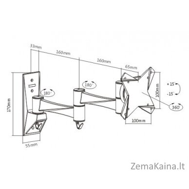 TV laikiklis Standart LDA01-112, 13 - 27  1