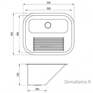 Ūkinė plautuvė DEANTE ZYK 0100 1