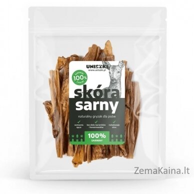 UNISZKI Elnių oda - skanėstas šunims - 100g