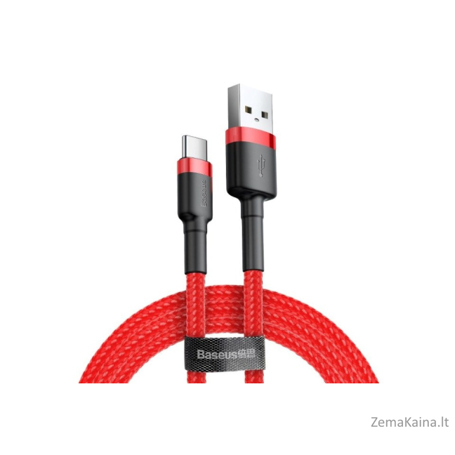 USB-C kabelis Baseus Cafule 2A 2 m (raudonas)