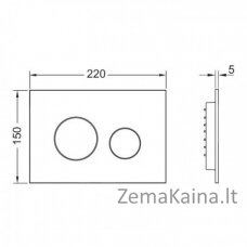 Vandens nuleidimo mygtukas Tece 9240920, baltas