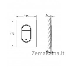 Vandens nuleidimo plokštė Grohe ARENA COSMOPOLITAN S 37624000